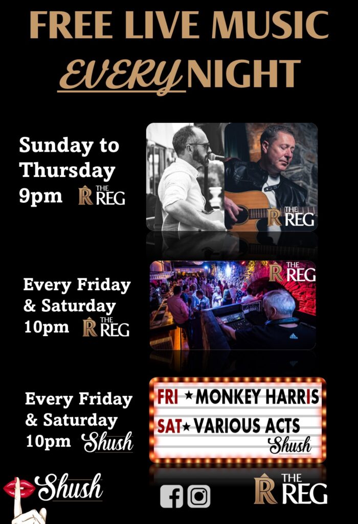 Live Music Every Night The Reg Waterford